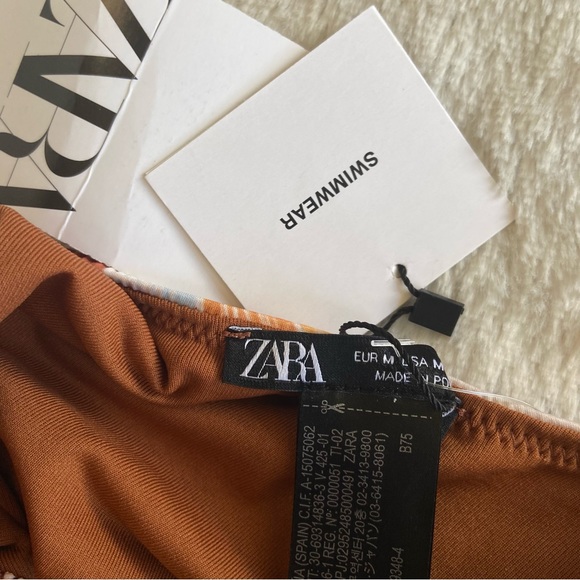 NWT Zara Marbled One Piece Swimsuit, M - Picture 7 of 9